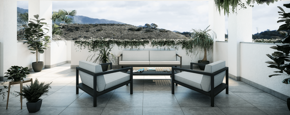 Diseño integral exterior y terraza para residencial en Marbella con la gestión de obra de Sixfold