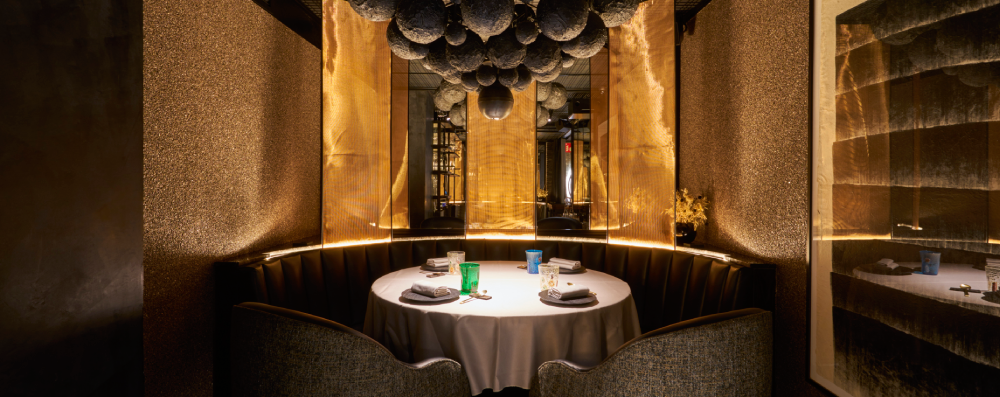 Uno de los reservados del restaurante Smoked Room en Madrid de Dani García