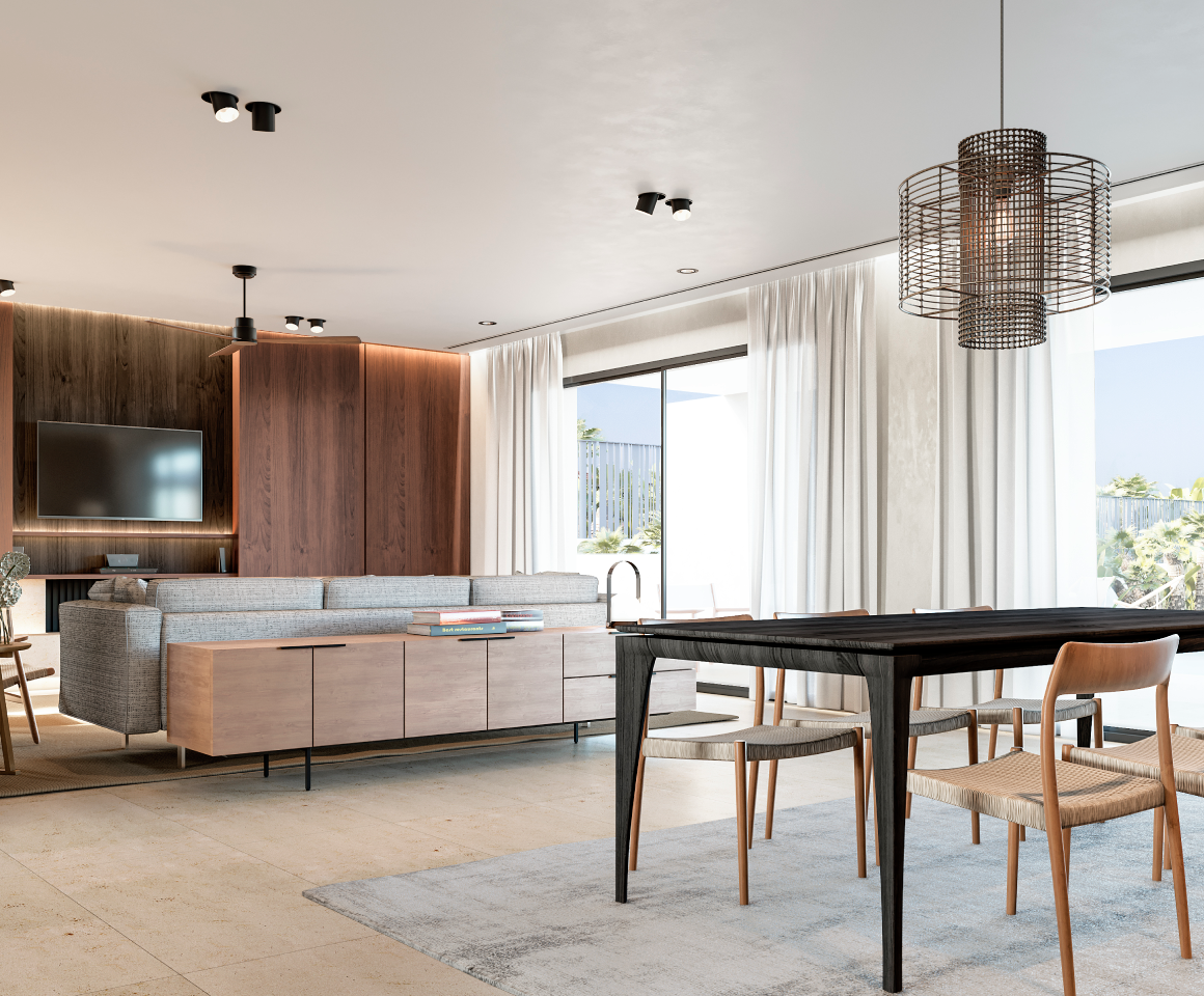 Diseño interior de las villas en Mijas por Sixfold